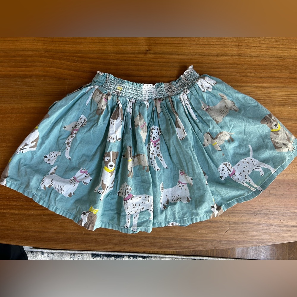 Mini Boden Dog Print Light Blue Cotton Skirt with pockets Size 5-6Y - Picture 3 of 4